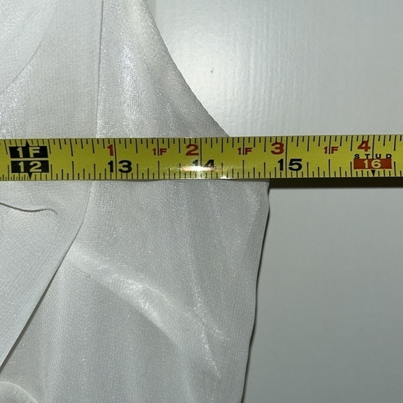 NY&Co: Cream/Black Dress: Size M - Picture 6 of 7